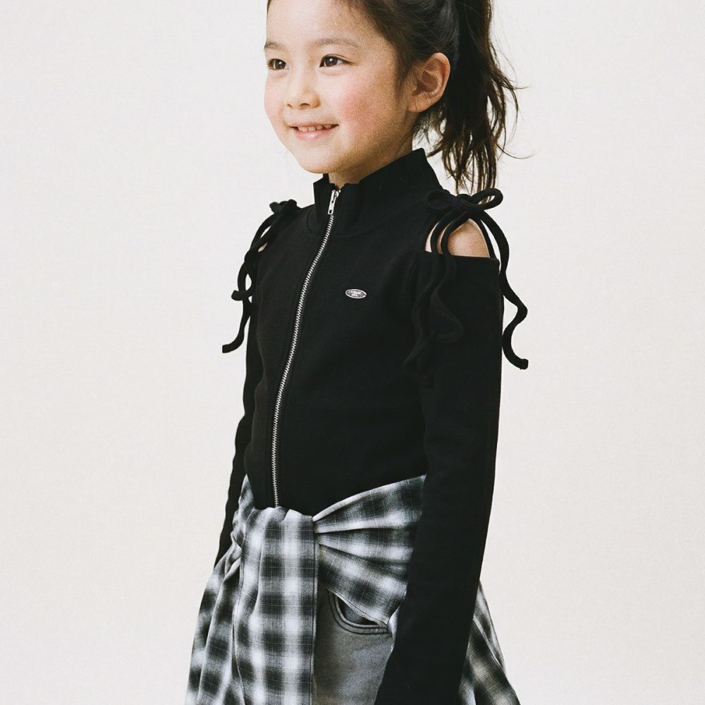 Shoulder Cut-out Zip-up