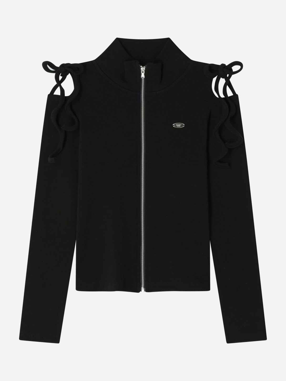 Shoulder Cut-out Zip-up